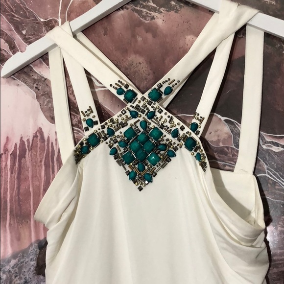 CACHÉ BEADED CROSS STRAP TOP - Picture 2 of 5